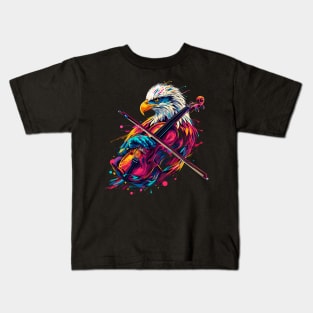 Eagle Playing Violin Kids T-Shirt